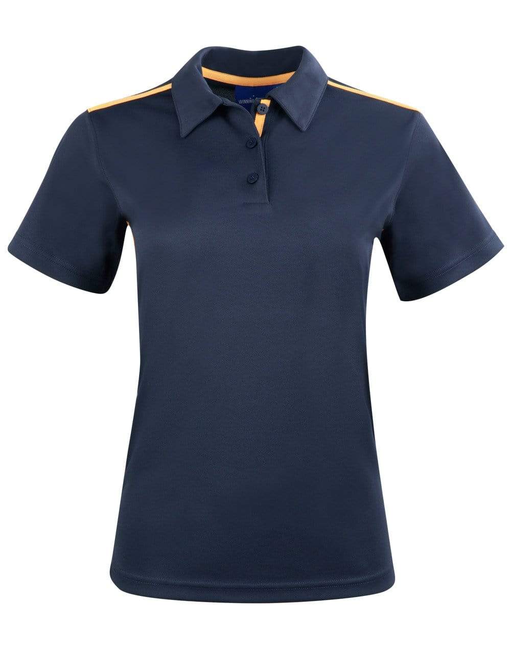 Winning Spirit PS84 STATEN POLO SHIRT Ladies Casual Wear Winning Spirit Navy/Gold 6 