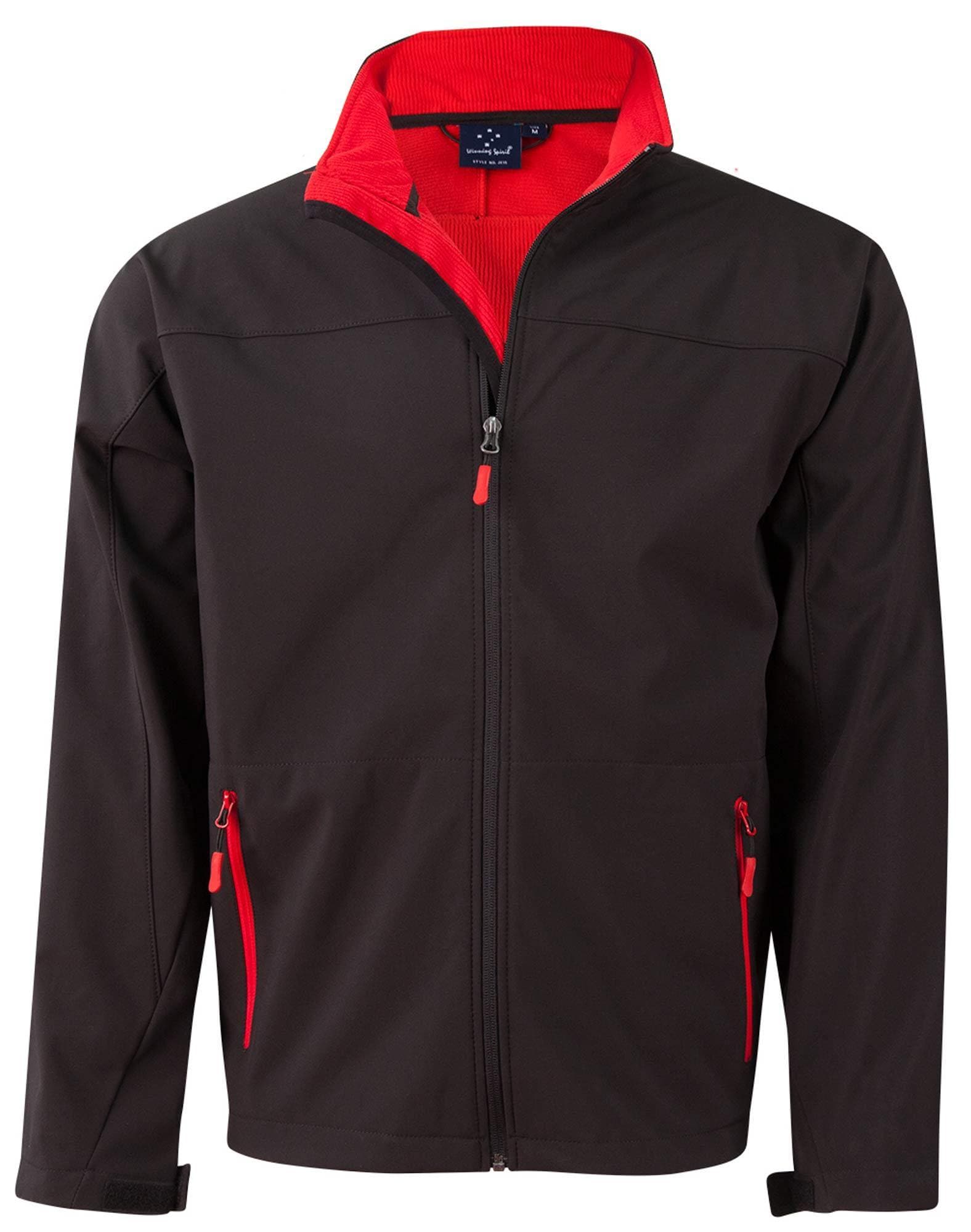 WINNING SPIRIT ROSEWALL SOFT SHELL Men's JK15 Casual Wear Winning Spirit Black/Red S 