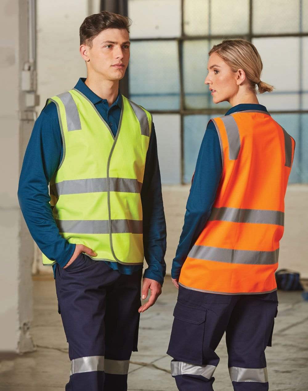 Winning Spirit safety vest with shoulder tapes SW43 Casual Wear Winning Spirit   