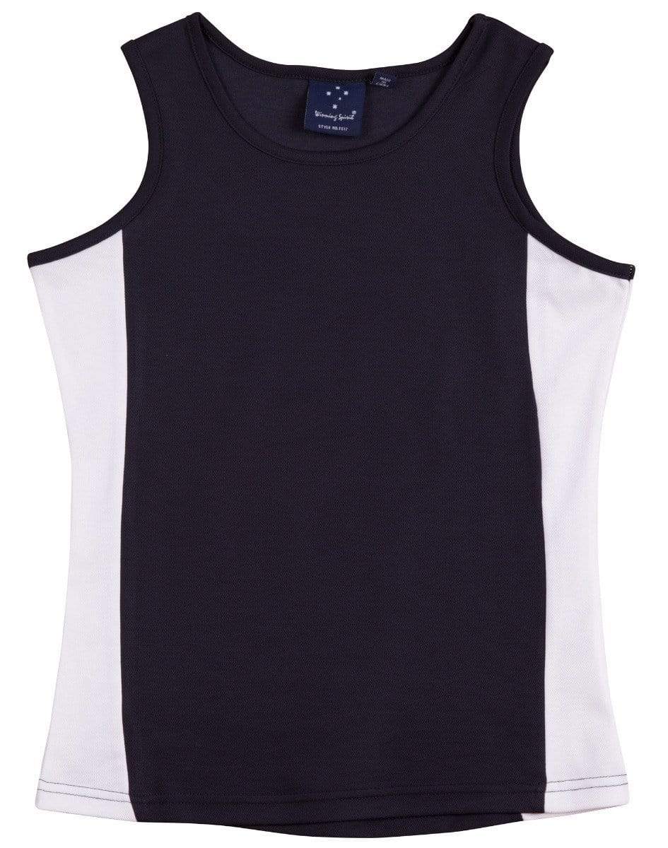 Winning Spirit Casual Wear Navy/White / 12 WINNING SPIRIT TEAMMATE SINGLET Ladies  TS17