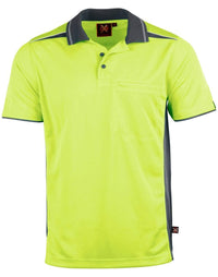 Winning Spirit UNISEX COOLDRY® VENTED POLO PS210 Casual Wear Winning Spirit Yellow/Ash 2XS 