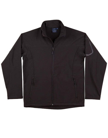 WINNING SPIRIT WHISTLER Softshell Contrast Jacket Men's JK31 Casual Wear Winning Spirit Black/Black S 