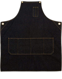 Winning Spirit East Village Denim Bib Apron Ap09 Hospitality & Chefwear Winning Spirit Indigo Blue 72cmx84cm 