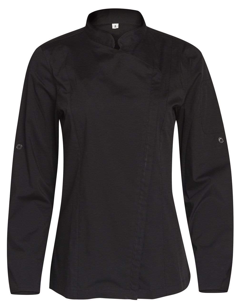 Winning Spirit Ladies Functional Chef Jackets Cj04 Hospitality & Chefwear Winning Spirit Black 2XS 