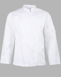 Winning Spirit Men's Functional Chef Jackets Cj03 Hospitality & Chefwear Winning Spirit White XS 