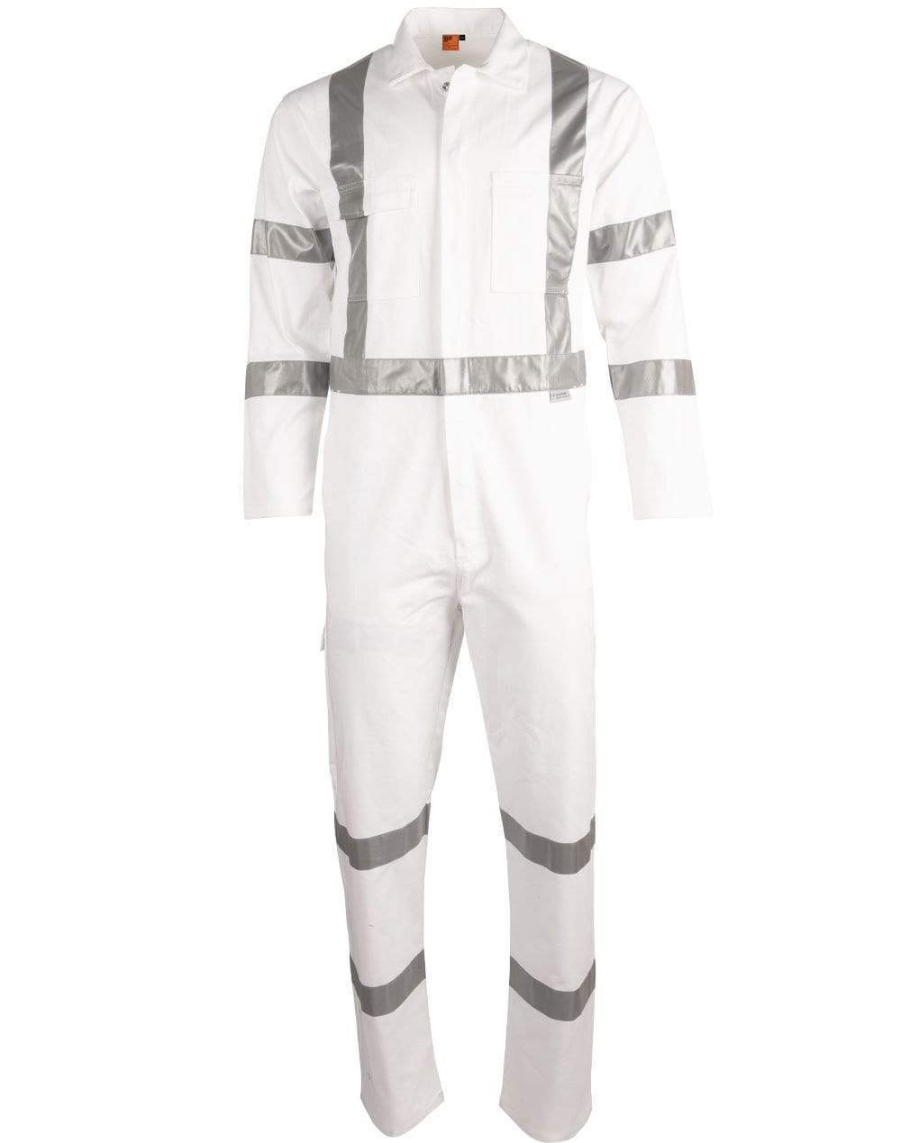 Winning Spirit Mens Biomotion Nightwear Coverall With X Back Tape Configuration Wa09hv Work Wear Winning Spirit White 72 R 