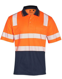 Winning Spirit Work Wear Orange/Navy / 2XS Winning Spirit UNISEX TRUEDRY® biomotion segmented polo SW73