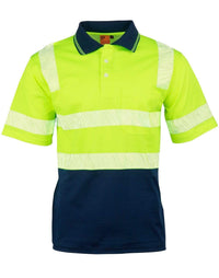 Winning Spirit UNISEX TRUEDRY® biomotion segmented polo SW73 Work Wear Winning Spirit Yellow/Navy 2XS 