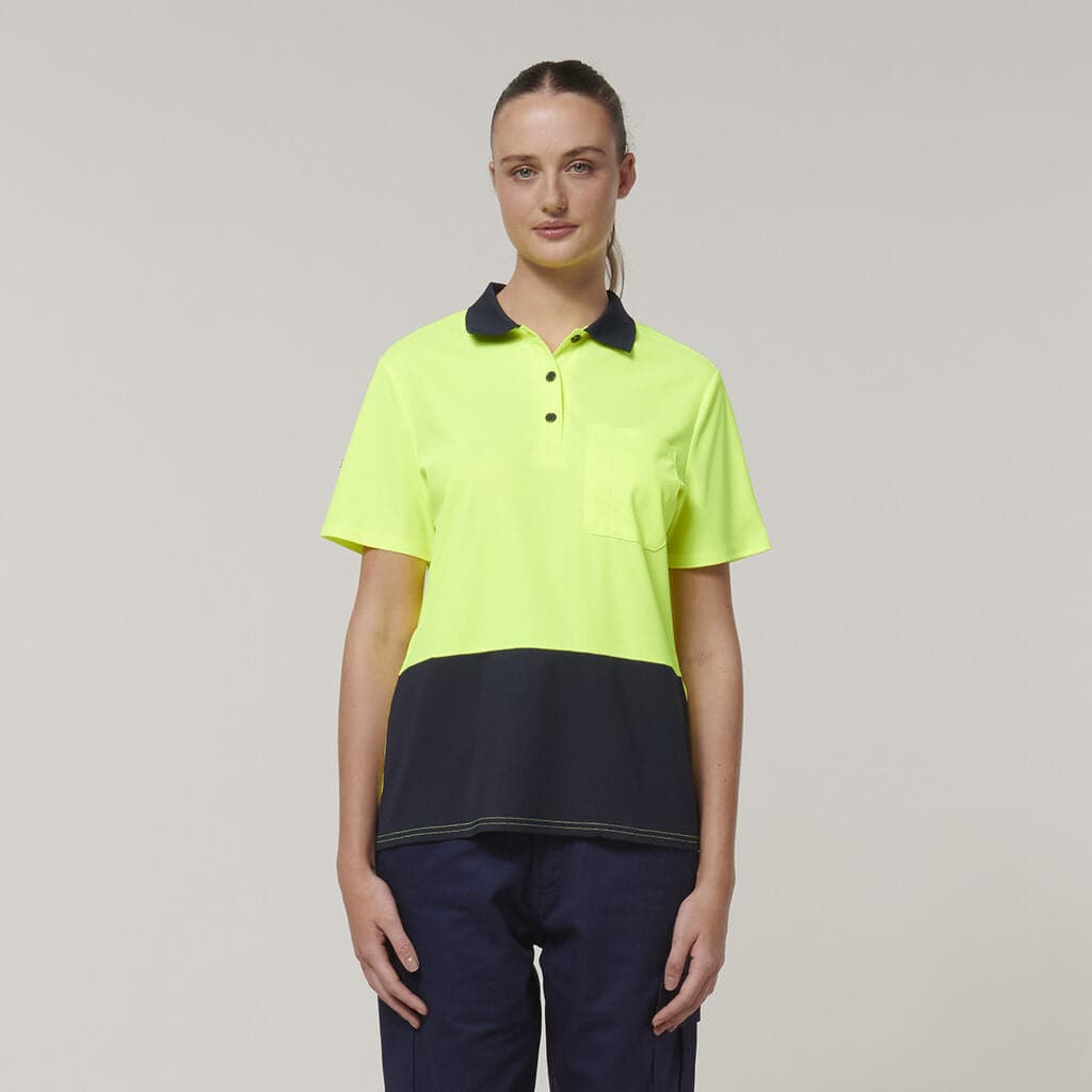 Hard Yakka Women's Hi Vis Polo Shirt Y08601